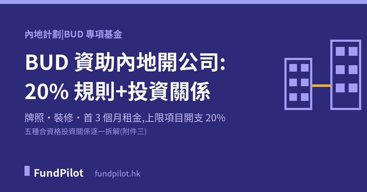 BUD 資助內地開公司:20% 規則+投資關係