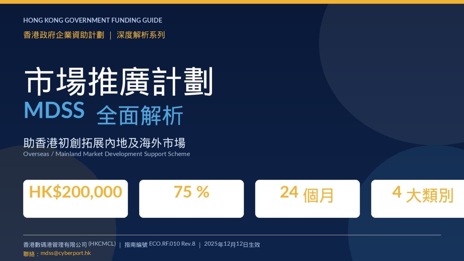 數碼港「市場推廣計劃」MDSS全面解析:最高20萬港元助初創拓展內地與海外市場(2025年12月最新指南)